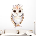thumbnail image 1 of Pale Floral Boho Owl Wall Decal Wallmonkeys Peel and Stick Animal Graphics (48 in H x 43 in W) WM502869, 1 of 4