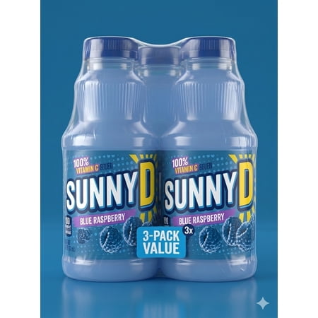 SUNNY D Blue Raspberry Juice, 11.3 OZ 3 Pack
