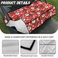 thumbnail image 5 of Yuyamidu Santa Claus Golf Cart Seat Covers Candy Canes Golf Cart Seat Towel with Pockets Fits for Club Car and More 2 Person Seats Golf Carts, Red Christmas Decor, 5 of 7
