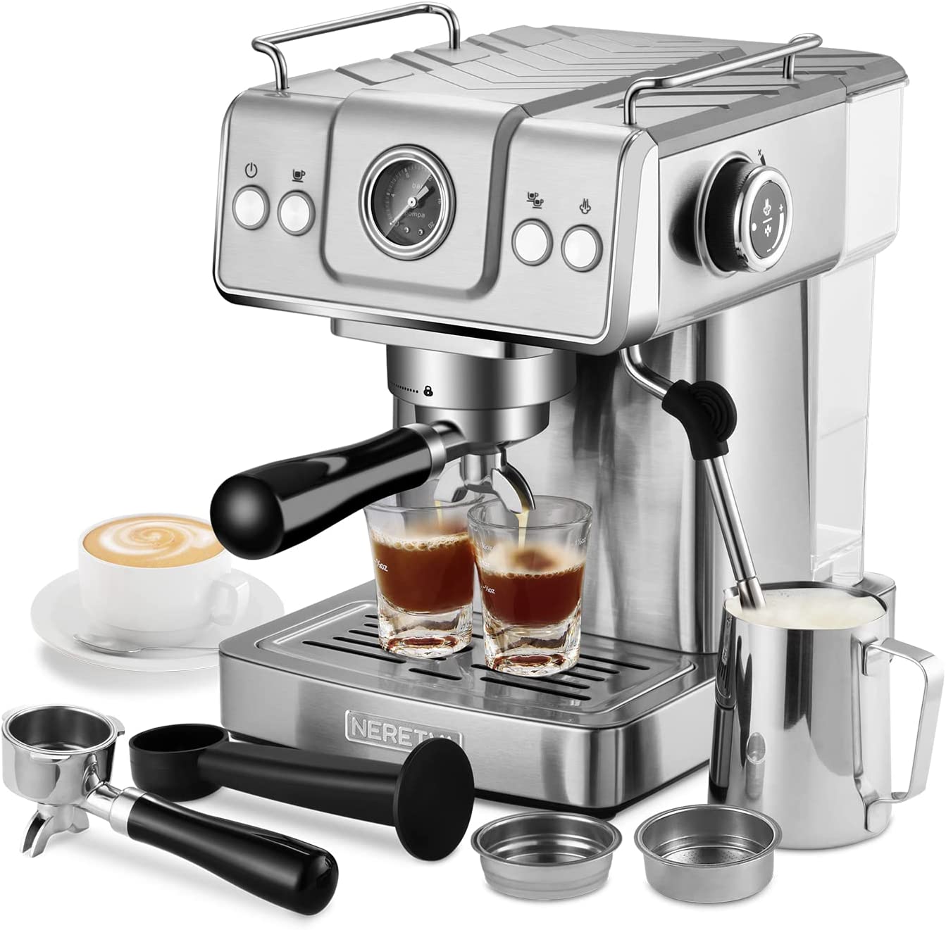 20 Bar Espresso Machine, Expresso Coffee Machine With Milk Foaming
