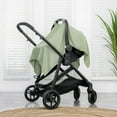 thumbnail image 5 of Comfy Cubs Baby Car Seat Cover - Soft, Breathable & Lightweight Large Car Seat Canopy, Sage, 5 of 7