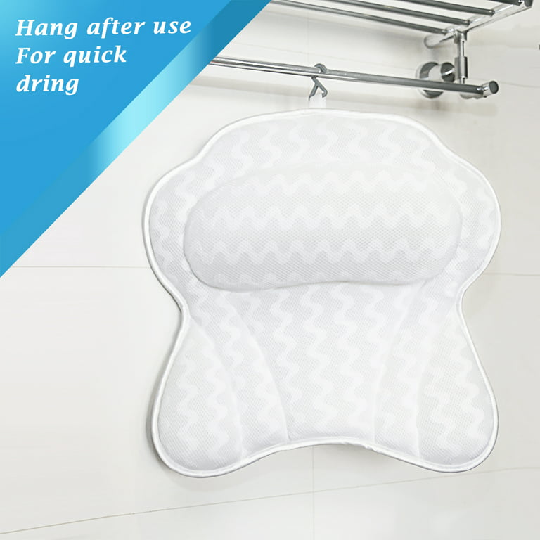 SPA Bath Pillow with Suction Cups Neck and Back Support Headrest Pillow  Thickened for Home Hot Tub Bathroom Cushion - China SPA Bath Pillow and  Headrest Pillow price