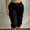 Black, variant on POROPL Women Bermuda Shorts Knee Length Fashion Elastic Waist Casual Shorts with Pockets