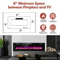 thumbnail image 3 of Canddidliike 60 Inches Ultra-thin Electric Fireplace with Remote Control and Timer Function, Electric Fireplace Insert, Recessed & Freestanding, 3 of 9