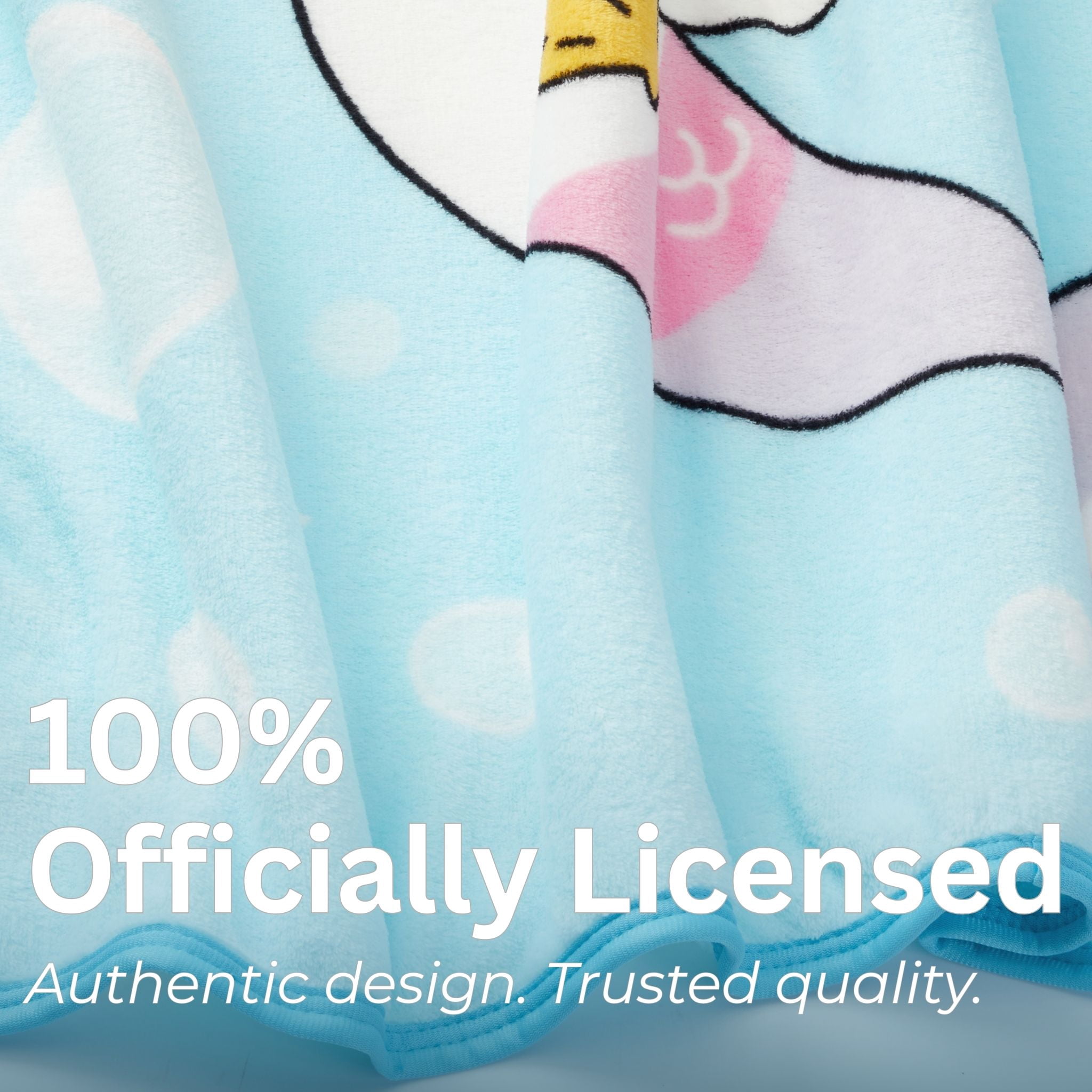 Mermicorno Starfall Kids Blue Print Fleece Throw Blanket, 46 x 60