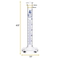 thumbnail image 3 of Graduated Cylinder, 5ml - Class B Tolerance ?0.10ml - Round Base - Blue Graduations - Borosilicate 3.3 Glass - Eisco Labs, 3 of 4