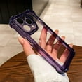 thumbnail image 2 of Supershield Luxury Noble Shockproof Soft Transparent Case For iPhone 15 Pro Max Bumper Clear Case Cover - purple, 2 of 5