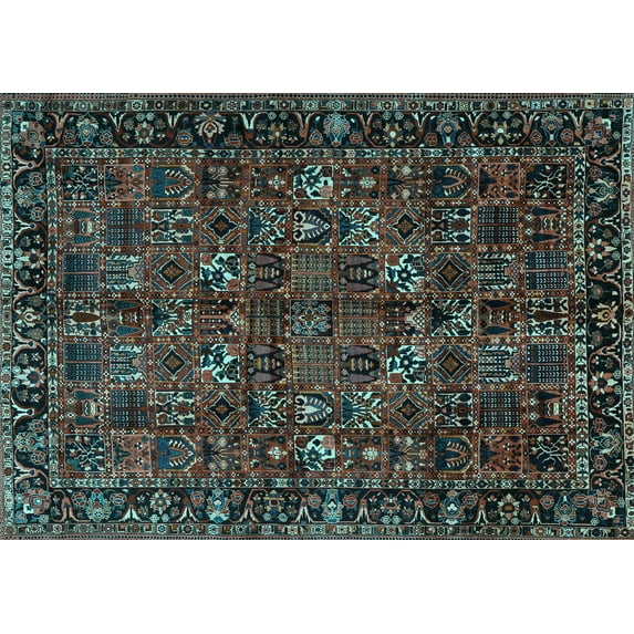 Ahgly Company Indoor Rectangle Persian Light Blue Traditional Area Rugs, 5' x 8'