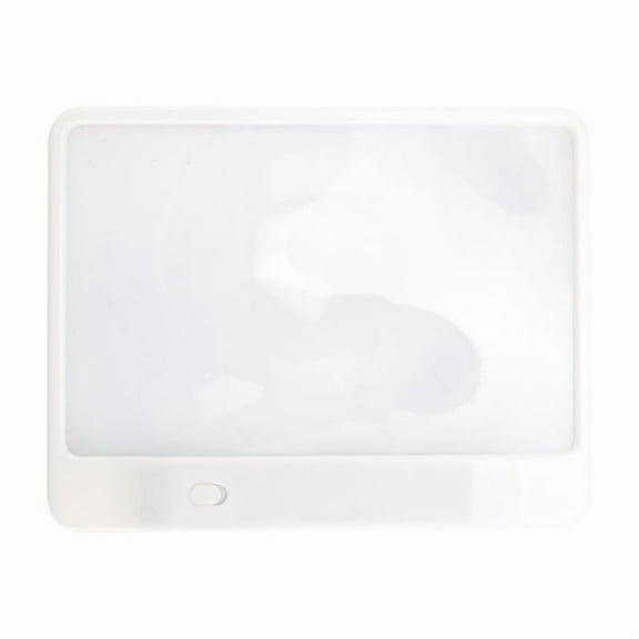 Candy AS-SEEN-ON-TV Full Page Book Magnifier and Light to See Pages 3X Bigger, Optical Grade, Anti-Glare White