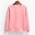 thumbnail image 2 of Qetyuw Basic Long Sleeve Short Shirts for Women Comfy Round Neck Sweatshirts Loose Fit Versatile Tops Athletic Work Daily Shirts, 2 of 6