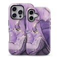 thumbnail image 2 of DesignSkinz Scratch-Resistant Hard Slim Case Compatible with iPhone 14 (Compatible with MagSafe) - Violet and Lavender Watercolor, 2 of 9