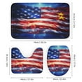 thumbnail image 3 of Independence Day Of The United States Flag 4 Piece Shower Curtain Sets, with Non-Slip Rugs, Toilet Lid Cover And Bath Mat, for Bathroom Decor Set, 3 of 8