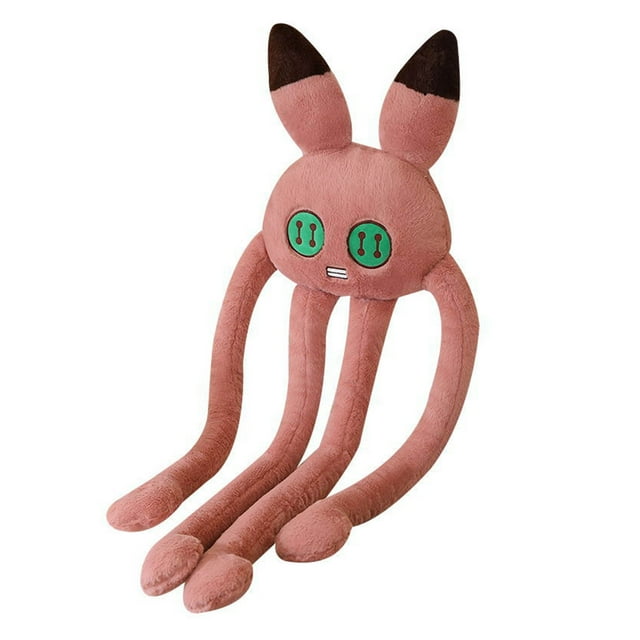 Pulpo de patas largas, juguete de peluche con costuras finas, ideal para hombres y mujeres, conejo rosa.