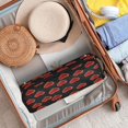 thumbnail image 3 of Hair Tools Storage with Heat Resistant Mat- Red Printed Curling Iron Travel Bag/Flat Iron Case for Women, 3 of 8