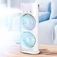thumbnail image 2 of EUDIDV Portable Fan New Summer Household Double Head Fan Office Cool Humidification Night Light Spray Fan Outdoor Portable Cold Fan;Suitable for Indoor and Outdoor Use, 2 of 7