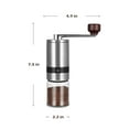 thumbnail image 2 of Vucchini Manual Coffee Grinder with Ceramic Burr - 6 Adjustable Settings - Portable Hand Coffee Bean Mill - Silver, 2 of 9