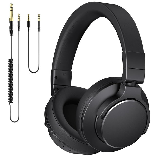 FFN Audífonos para DJ sobre la Oreja, Audífonos Inalámbricos para Monitor y Mezcla, Audífonos de Estudio con Controladores de Neodimio de 50 Mm y Conector de 1/4 a 3.5 Mm para Amplificador, Computado