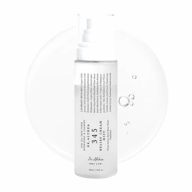 Spray calmante e hidratante Dr. Althea 345 | Spray facial hidratante con extracto de arroz | Calma la piel sensible | Cuidado facial vegano coreano, 100 ml