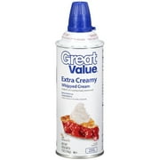 Great Value Extra Creamy Whipped Cream, 7 Oz.