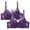 Purple, variant on WREESH 2 Pack Lace Bralettes for Women Wireless Plunge Bra Push Up Soft Padded Bras Adjustable Strap Comfortable Everyday Bra Beige