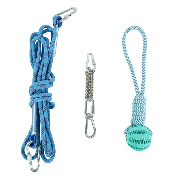 CHOK Tetherball for Dogs - Tetherball Set - Heavy Duty Outdoor Dog Toy - Tougher Ball and Rope Set for Hours of Fun - Interactive Dog Rope Ball for Backyard or Playground