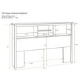 thumbnail image 5 of Kingfisher Lane Modern Wood Full/Queen Bookcase Headboard in Black, 5 of 5