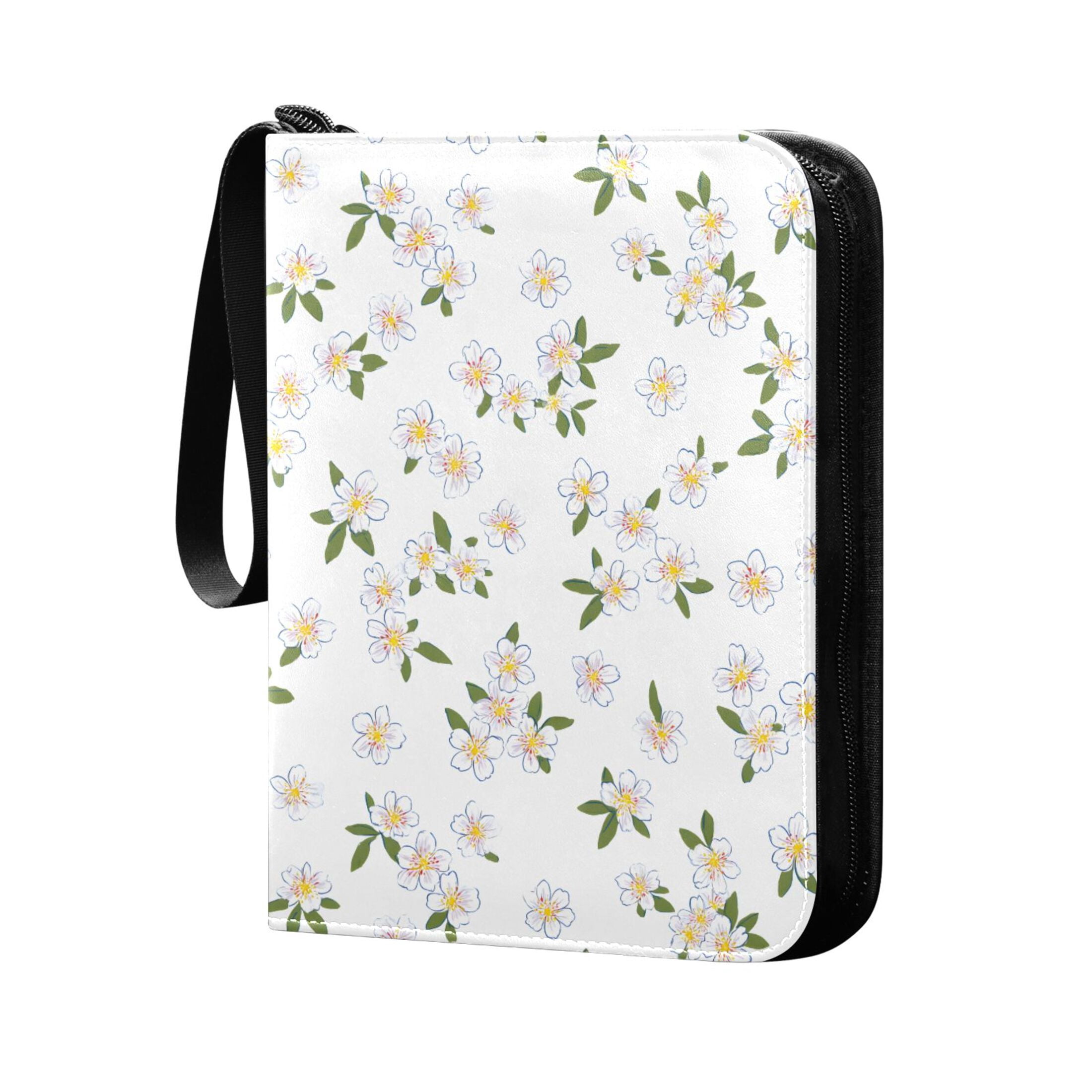 ALAZA Flower-p1 Trading Card Binder 4 Pocket Cards Collection Album 400 Folder Holder