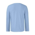 thumbnail image 5 of LNZGNM Blue Long Sleeve T Shirts for Men Casual Big and Tall Crew Neck Shirts Basic Cotton Blend Tshirt Lightweight Loose Fit Pullover Shirt, Light Blue L, 5 of 9
