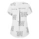 thumbnail image 4 of Tops de manga corta de uniforme de enfermería con estampado cruzado y cuello en V a la moda para mujer Fridja  hjk3839, 4 of 4