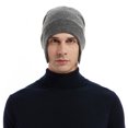 thumbnail image 3 of Bangcool Beanie Hat Ear Flaps Unisex Warm Breathable Simple Soft Winter Hat Beanie Cap, 3 of 10