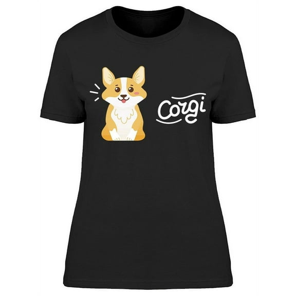 Corgi Sitting, And T-Shirt Women -Image by Shutterstock, Female Medium