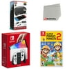 Nintendo Switch OLED Console White with Super Mario Maker 2, Accessory Starter Kit and Screen Cleaning Cloth Bundle