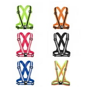 rygai Adjustable Safety Security High Visibility Reflective Vest Elastic Strap Jacket,Yellow + Orange