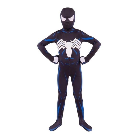 Jazwares Boys' Zentai Marvel Your Friendly Neighborhood Spider-Man Jumpsuit Costume - Size 4-7 - Black