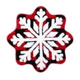 thumbnail image 1 of 26In Christmas Snowflake Doormat - Polyester, Round, Non-Slip Rubber Back, Washable, Festive Design, for Home/Office, 1 of 6