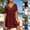 Bathing Suit Cover up for Women Red, variant on Beach Cover Ups for Women V Neck Long Swimsuit Cover Up Shirt Dress Bathing Suit with Pockets Black L
