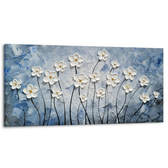 Yihui Arts Modern Abstract Flower Pictures Contemporary Artwork Frame to Hang