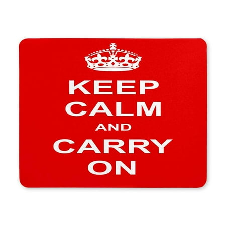 Pop Keep Calm And Carry On Quote Rubber Durable Computer Desk