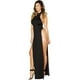 Roma RM-3529 Maxi Length Halter Neck Dress with High Slits Small / Black – image 1 sur 2