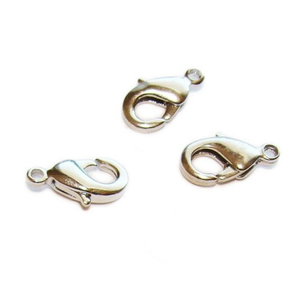6x10mm Pack Of 20 Pieces Silver-Plated Lobster Claw Clasps ForJewelry Making