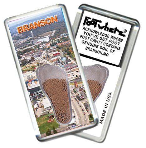Branson FootWhere Fridge Magnets. 6 Piece Set. (BS200 - Assorted)