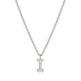 thumbnail image 4 of Forever Facets Initial "I" CZ Necklace in Sterling Silver, Adult Female, 4 of 4