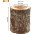 thumbnail image 2 of 2 portavelas de madera, hecho a mano de madera de pino natural, portavelas de madera para velas de té, para decoración de mesa y hogar, día de San Valentín, Navidad, boda, 2 of 5