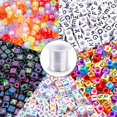 thumbnail image 1 of 1400 cuentas de letras para hacer joyas, collares, pulseras, etc. Afortunado Sencillez, 1 of 4