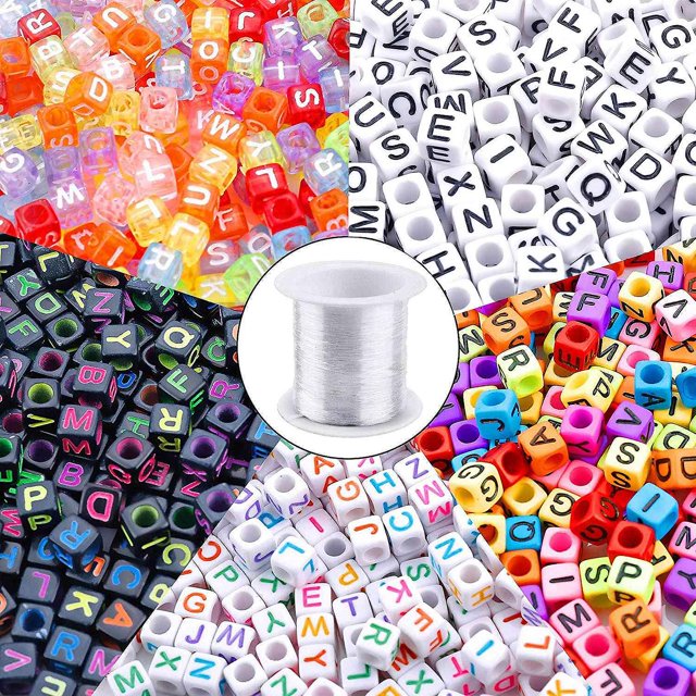 1400 cuentas de letras para hacer joyas, collares, pulseras, etc. Afortunado Sencillez