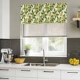 thumbnail image 4 of Summer Flowers Curtain Valances for Windows, Kitchen Valance Window Treatments Panel 2 Pack, Retro Watercolor Botanical Floral Leaf Rod Pocket Short Curtains for Bathroom Bedroom 42 x 18 Inch, 4 of 8