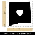 thumbnail image 2 of New Mexico State with Heart Self-Inking Rubber Stamp Ink Stamper - Yellow Ink - Small 1 Inch, 2 of 7
