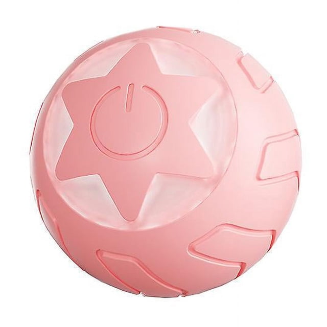 Juguete interactivo para gatos BRI bola rosada con luces LED recargable tipo C