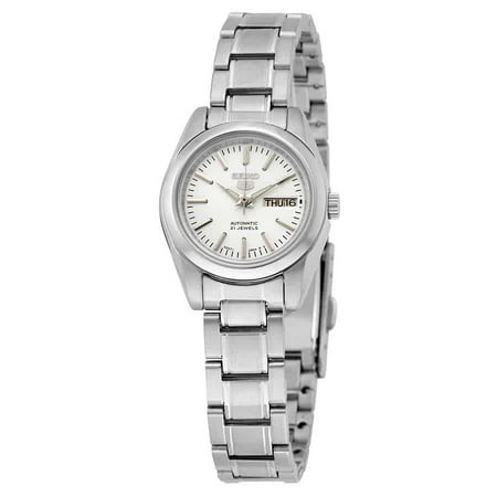Seiko 5 Automatic Silver Dial Stainless Steel Ladies Watch