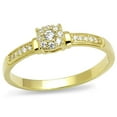 thumbnail image 5 of TS597 - Gold 925 Sterling Silver Ring with AAA Grade CZ in Clear, 5 of 5